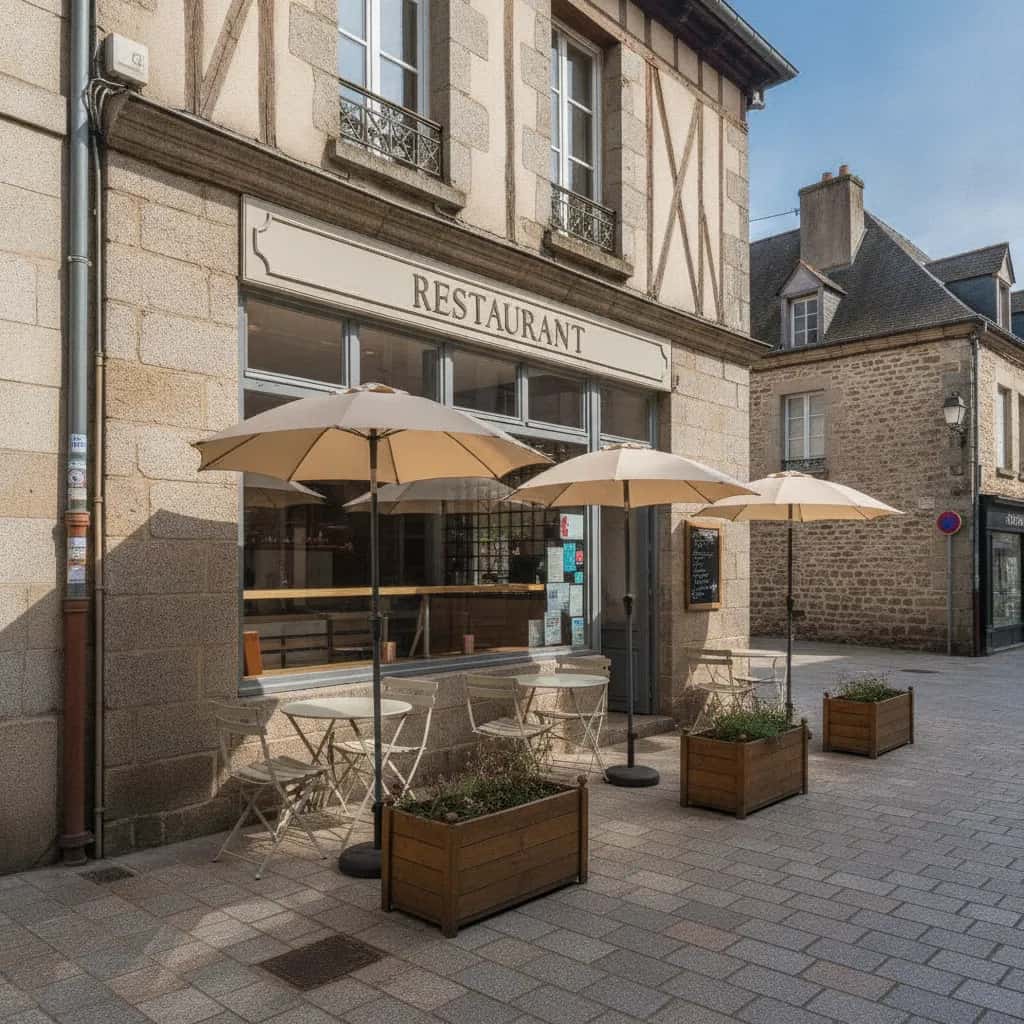 Fast-food 79m² à Rennes : terrasse - extraction