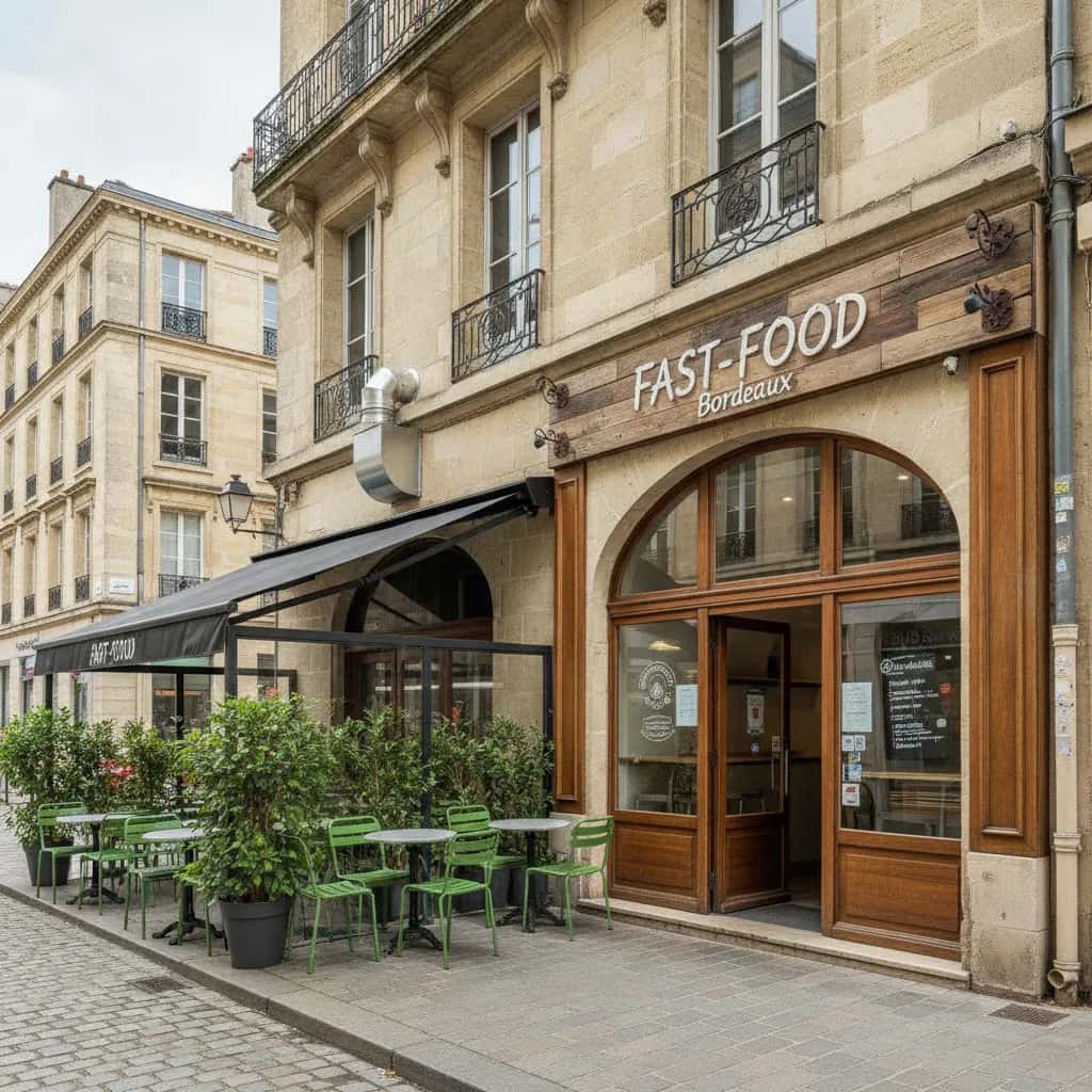 Fast-food 71m² à Bordeaux : terrasse - extraction
