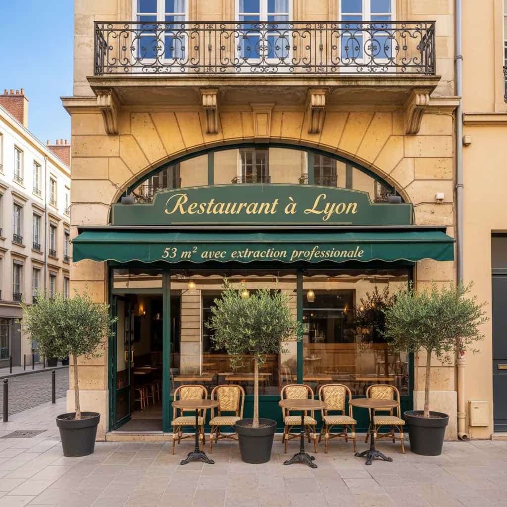 Restaurant 53m² à Lyon : extraction