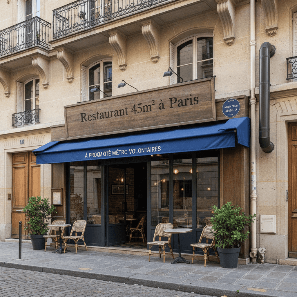 Restaurant 45m² à Paris : extraction
