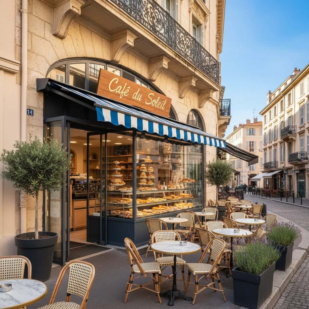 Snack à Nice : terrasse - climatisation