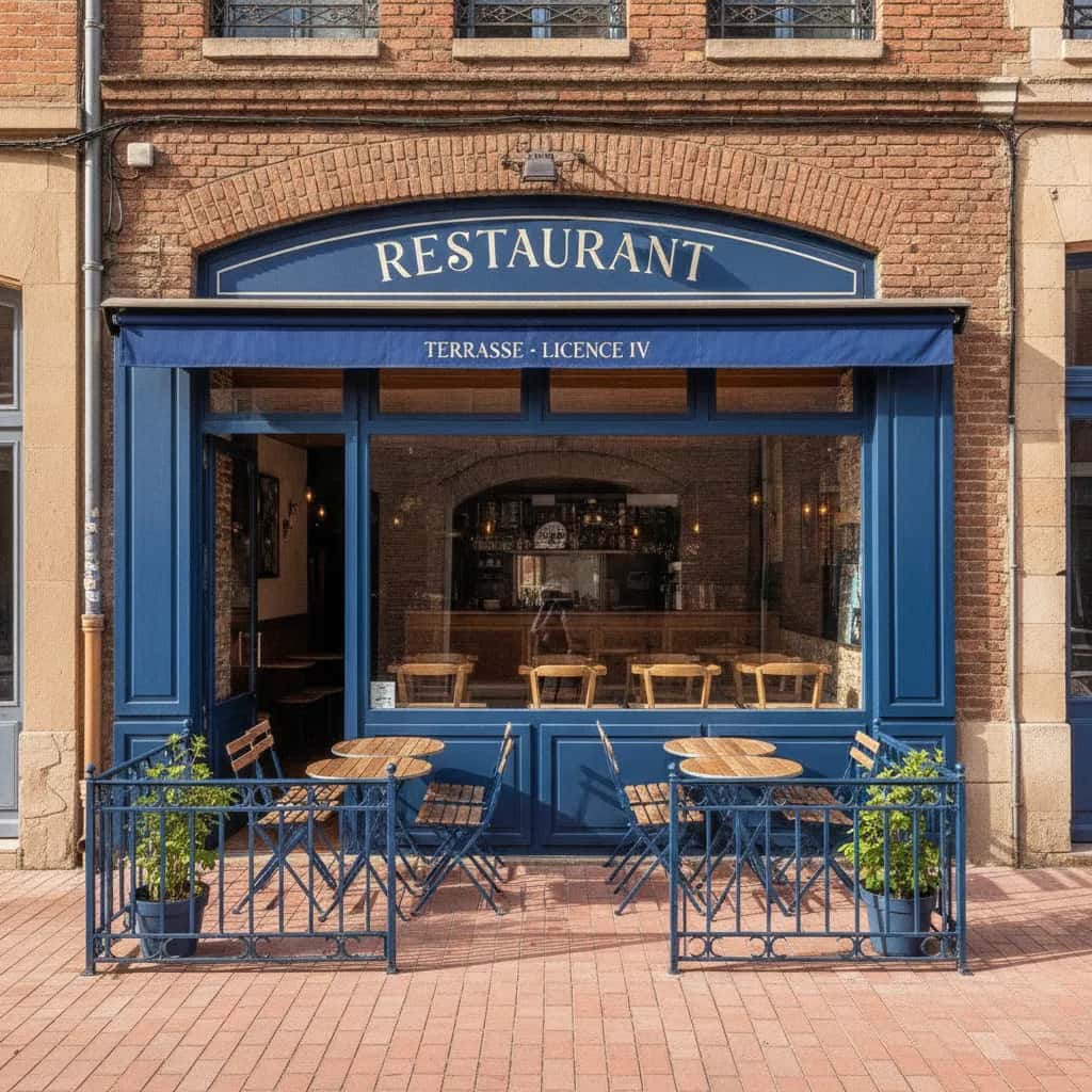 Restaurant 67m² à Toulouse : terrasse - licence IV