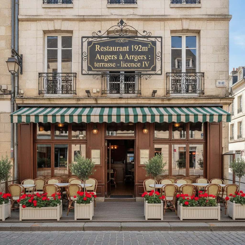 Restaurant 192m² à Angers : terrasse - licence IV