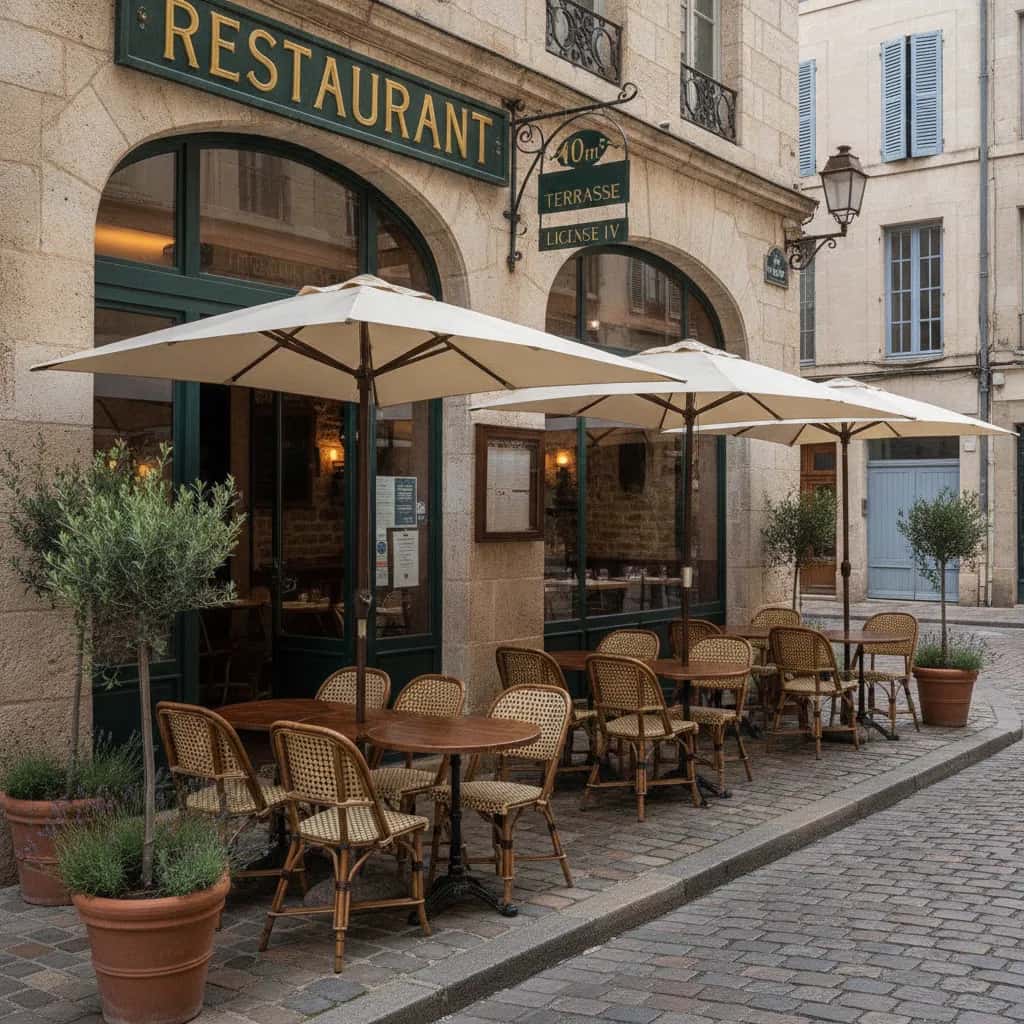 Restaurant 40m² à Montpellier : terrasse - licence IV
