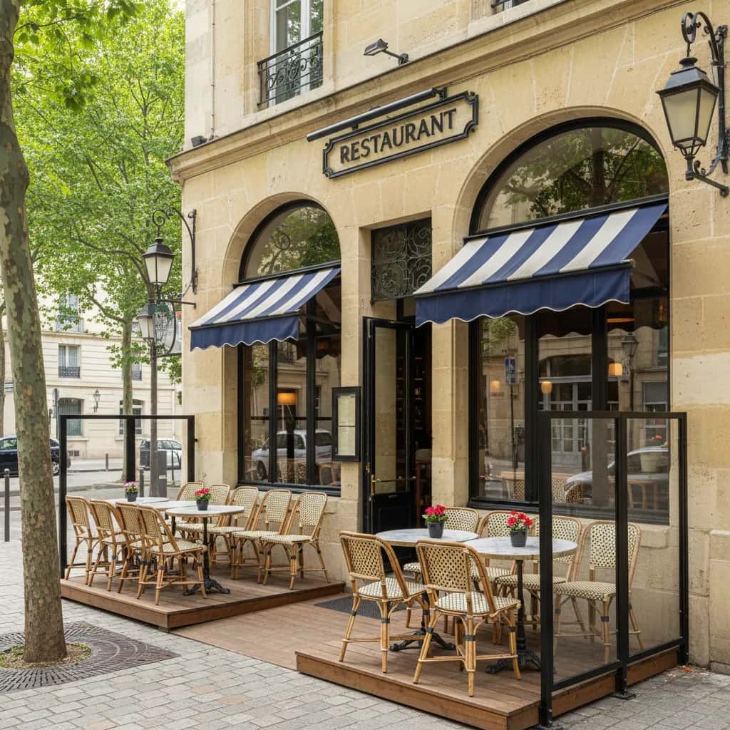 Restaurant 113m² à Bordeaux : terrasse