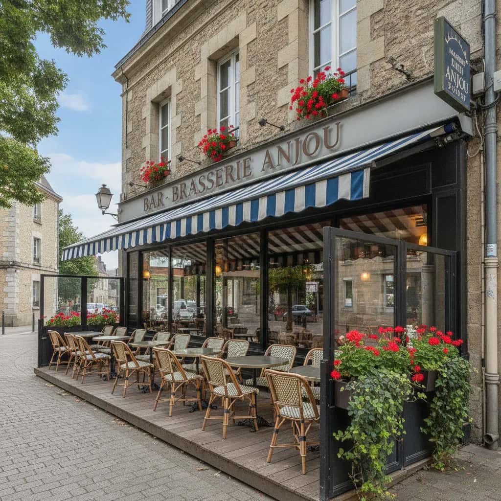 Bar-brasserie 260m² à Angers : terrasse - licence IV