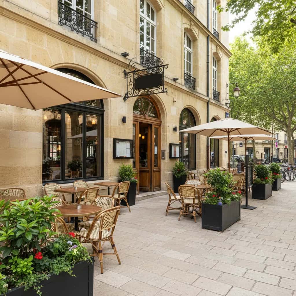 Restaurant 413m² à Bordeaux : terrasse - licence IV