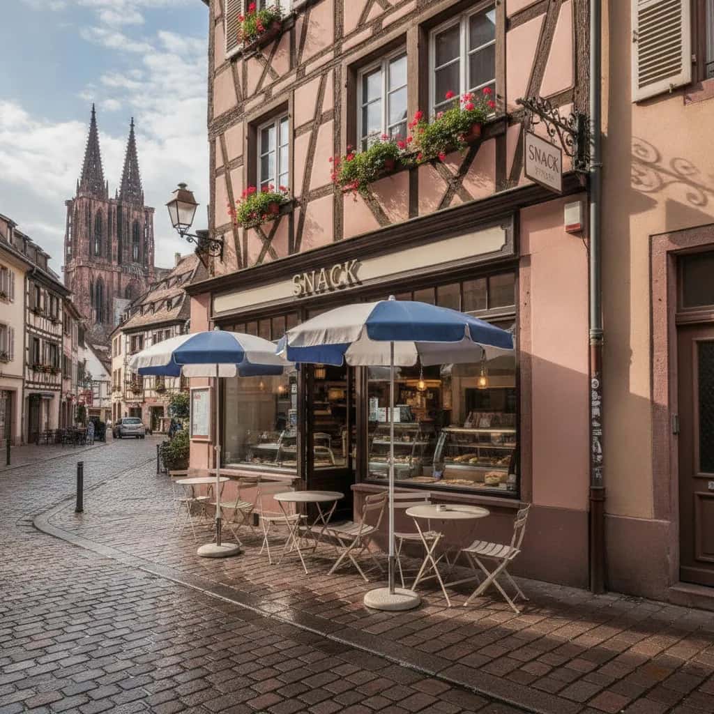 Snack 50m² à Strasbourg : terrasse