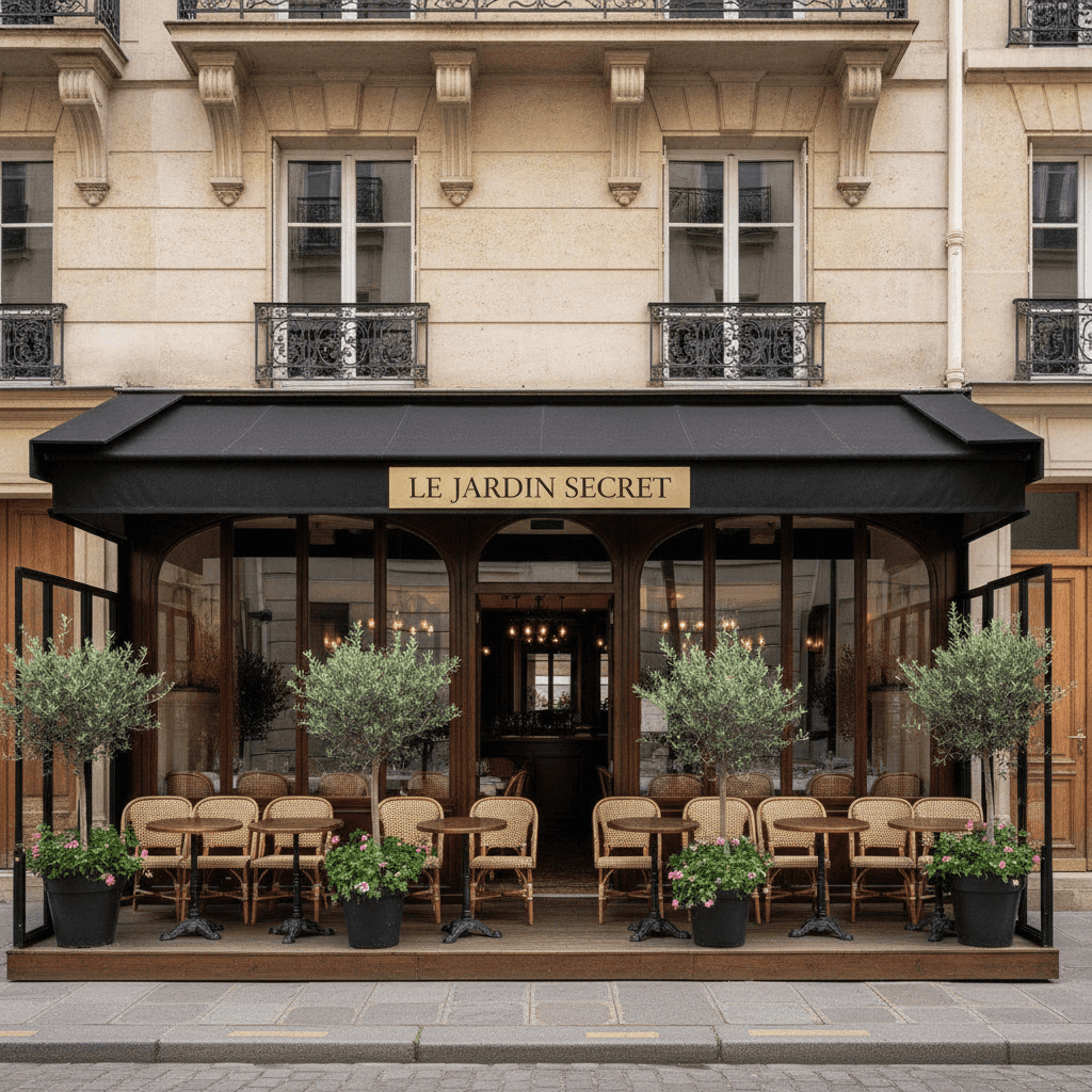 Restaurant 50 couverts à Paris : terrasse - extraction