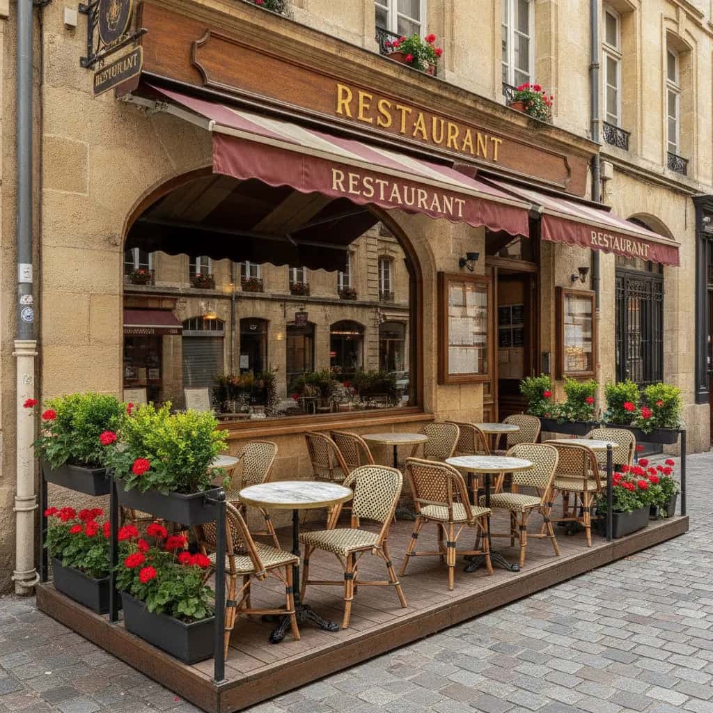 Restaurant 120m² à Bordeaux : terrasse - licence IV