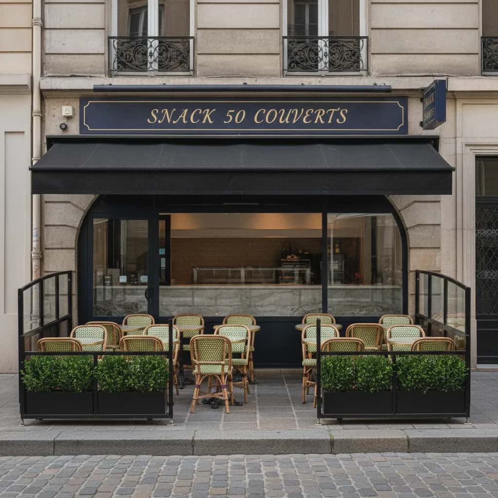 Snack 50 couverts à Lyon : terrasse