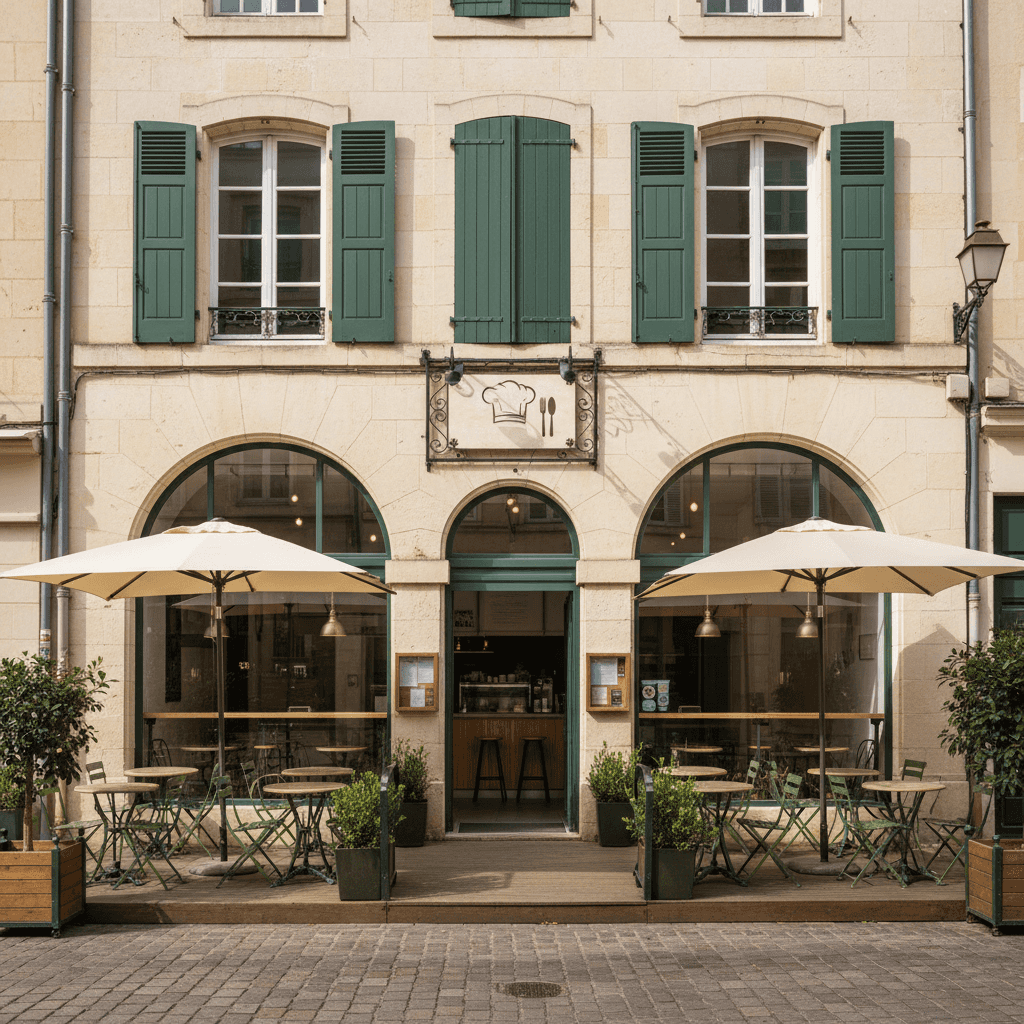 Fast-food 90m² à Dijon : terrasse