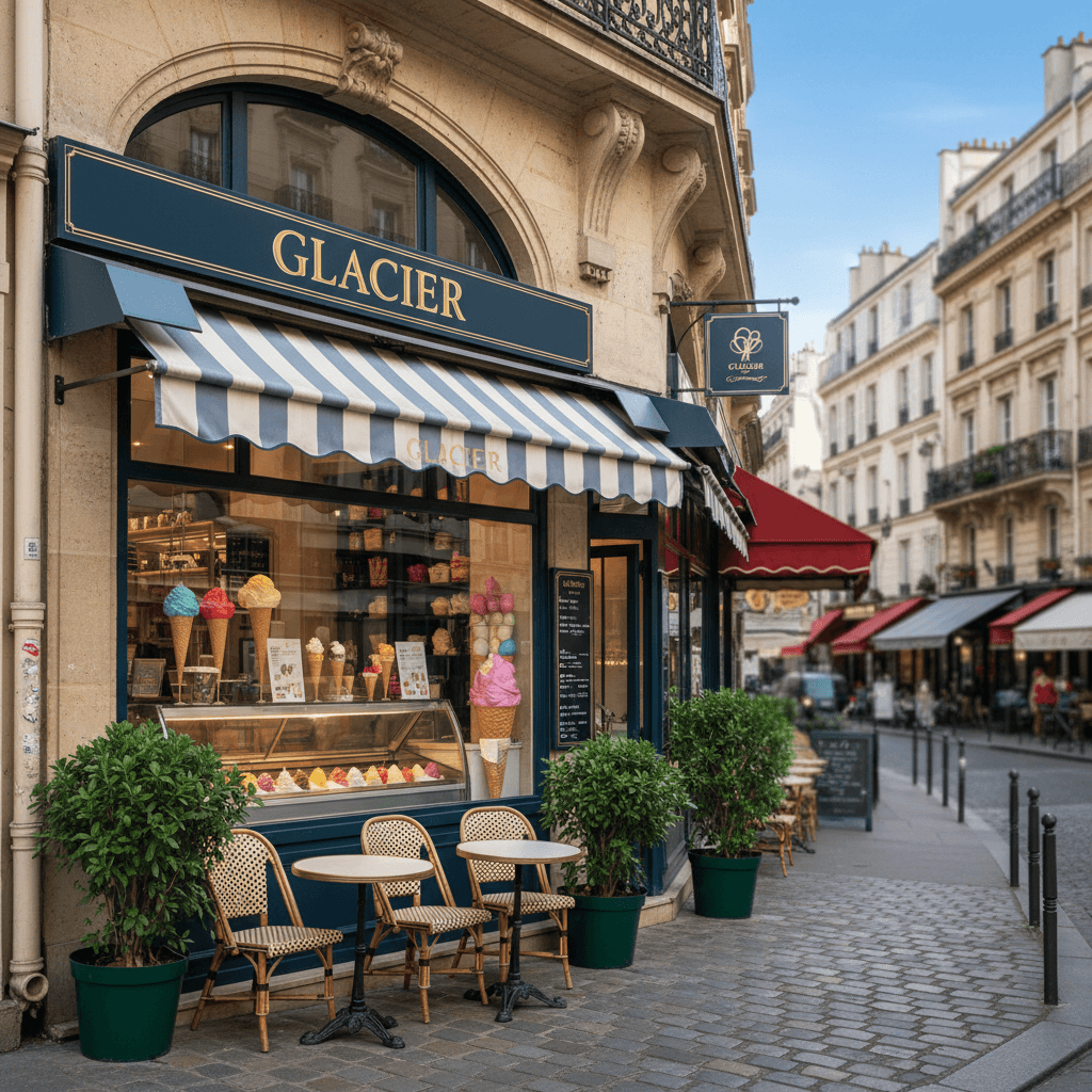 Glacier à Paris près de Château Rouge