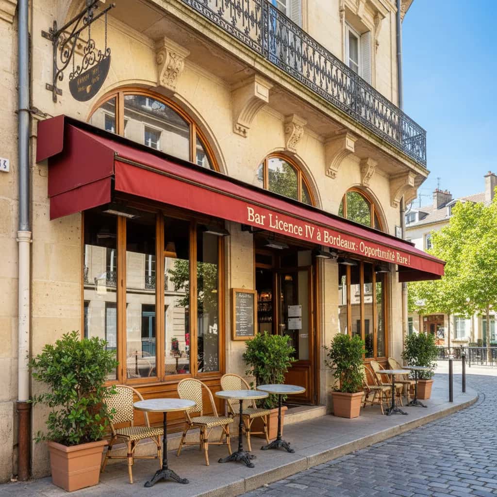 Bar-brasserie 140m² à Bordeaux : terrasse - licence IV