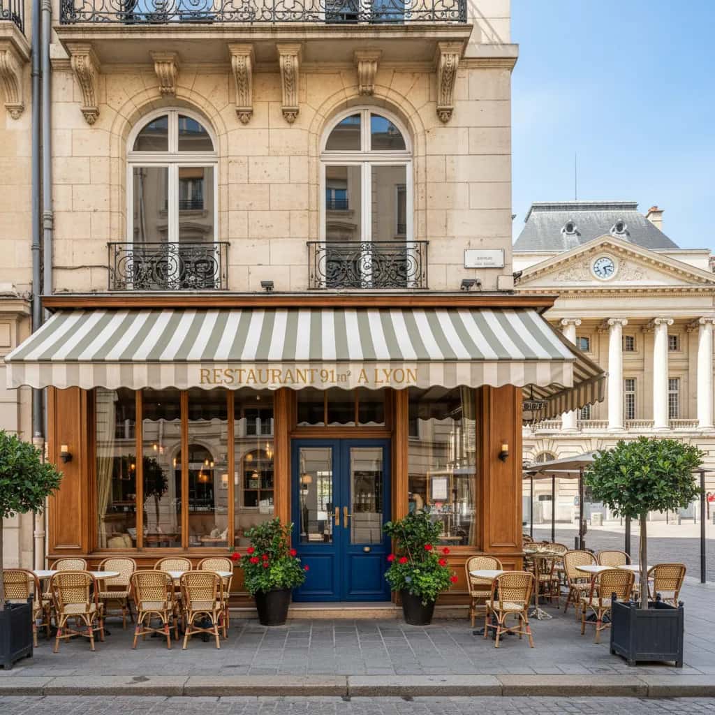 Restaurant 91m² à Lyon : extraction