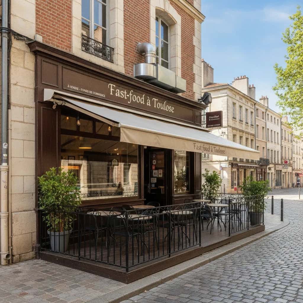 Fast-food à Toulouse : terrasse - extraction