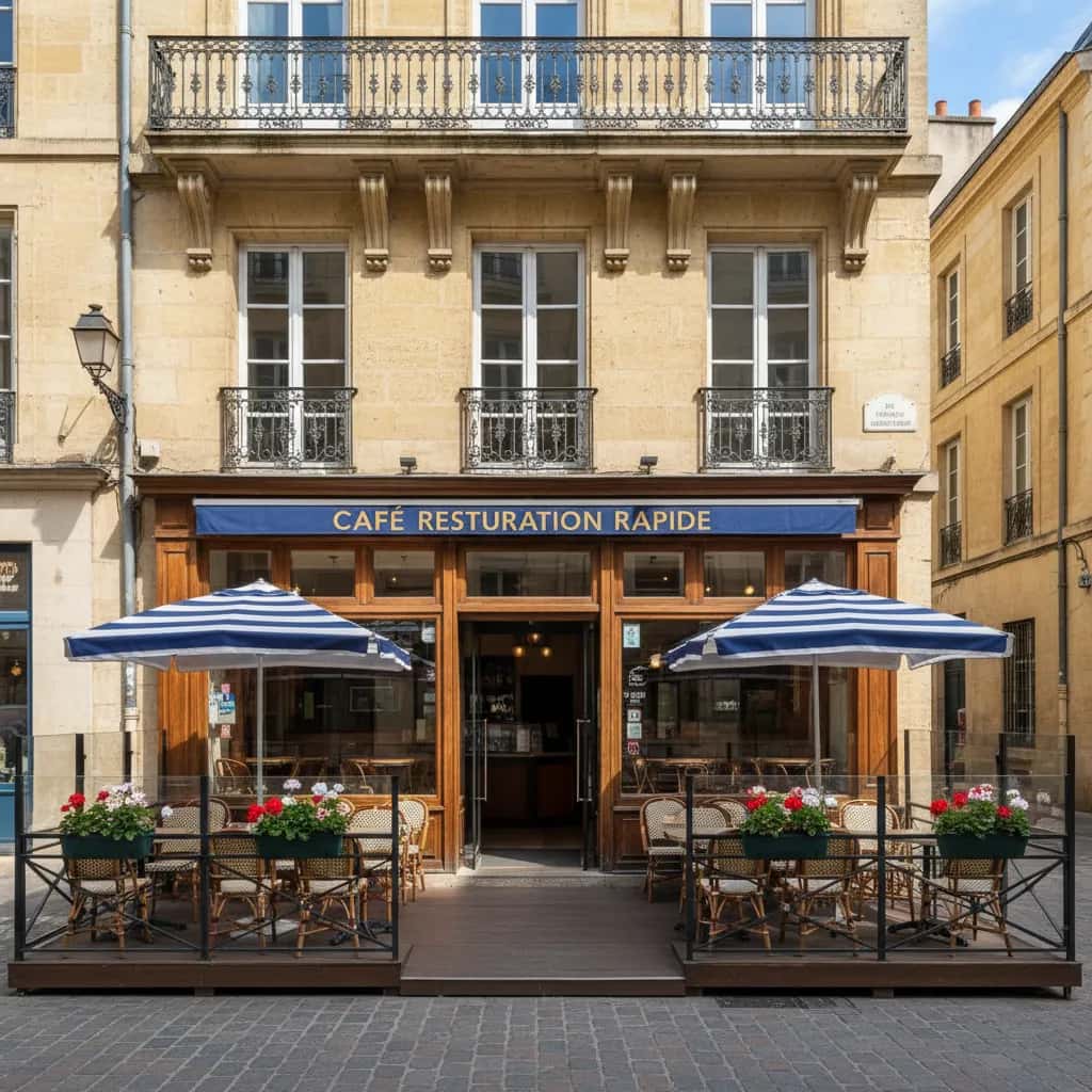 Fast-food à Bordeaux : terrasse