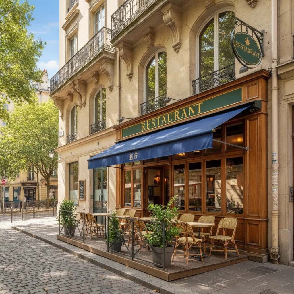 Restaurant 110m² à Lyon : terrasse - licence IV