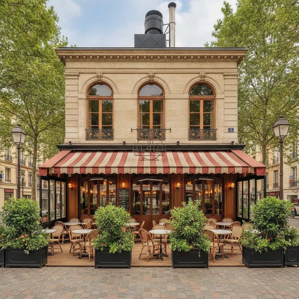 Restaurant 136m² à Lyon : terrasse - extraction