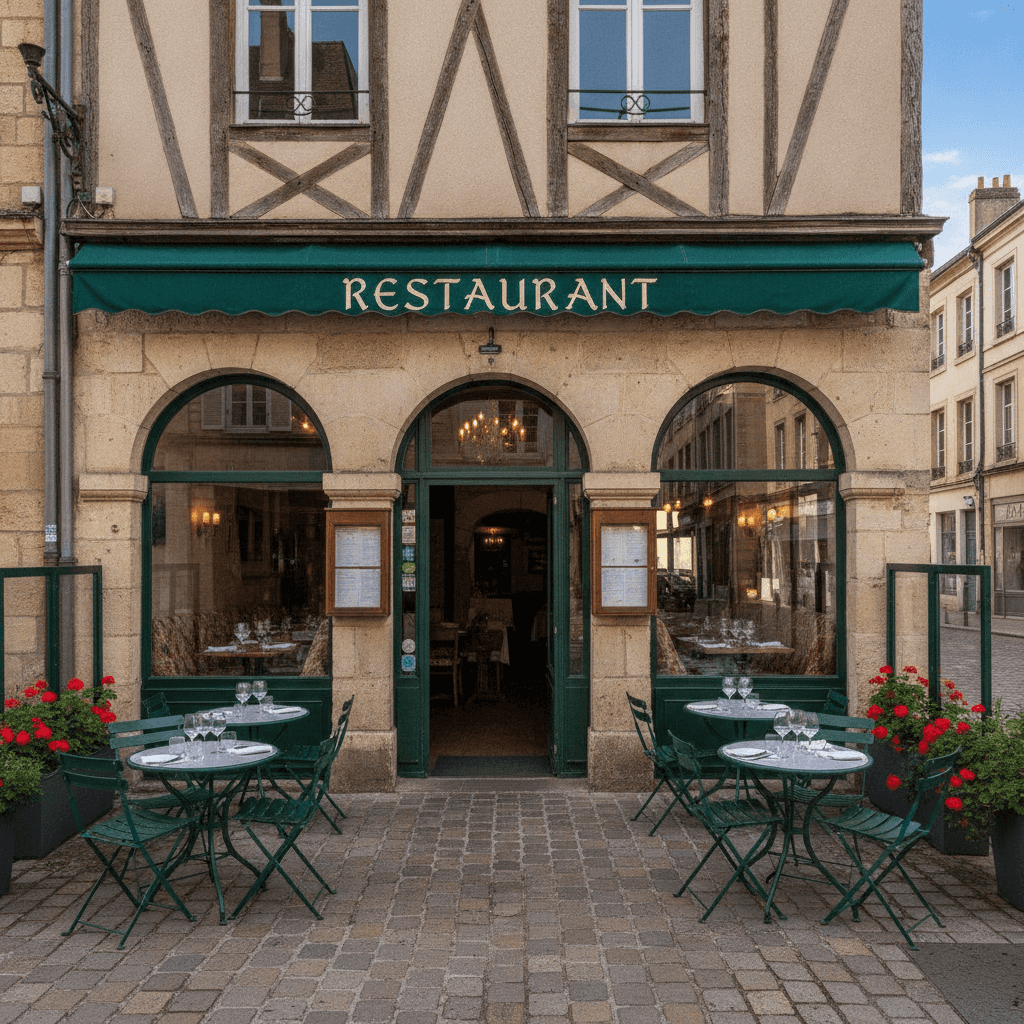 Restaurant à Dijon : terrasse - extraction