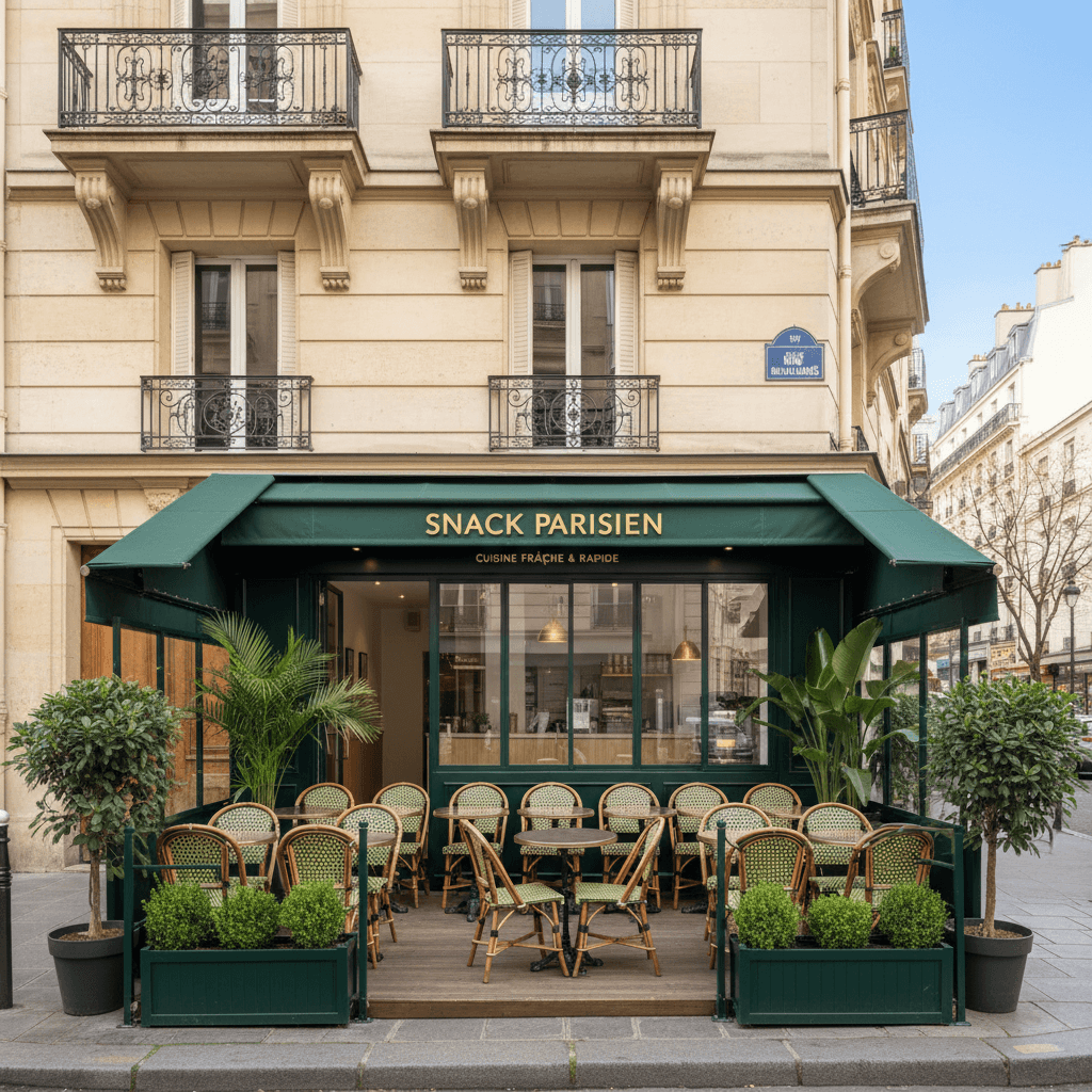 Snack 13 couverts à Paris : terrasse