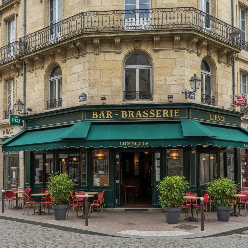 Bar-brasserie 150m² à Bordeaux : terrasse - licence IV