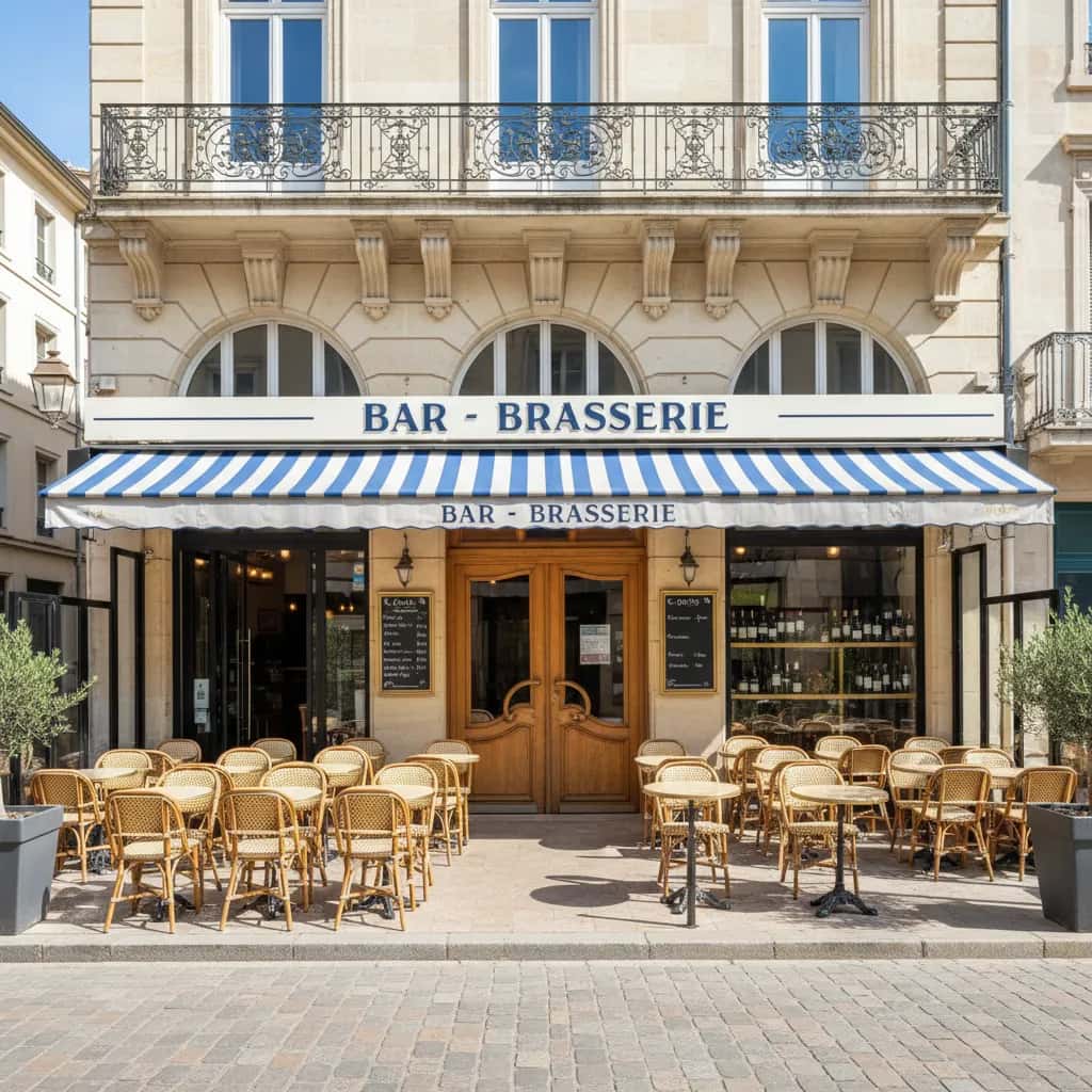 Bar-brasserie 300m² à Montpellier : terrasse - licence IV