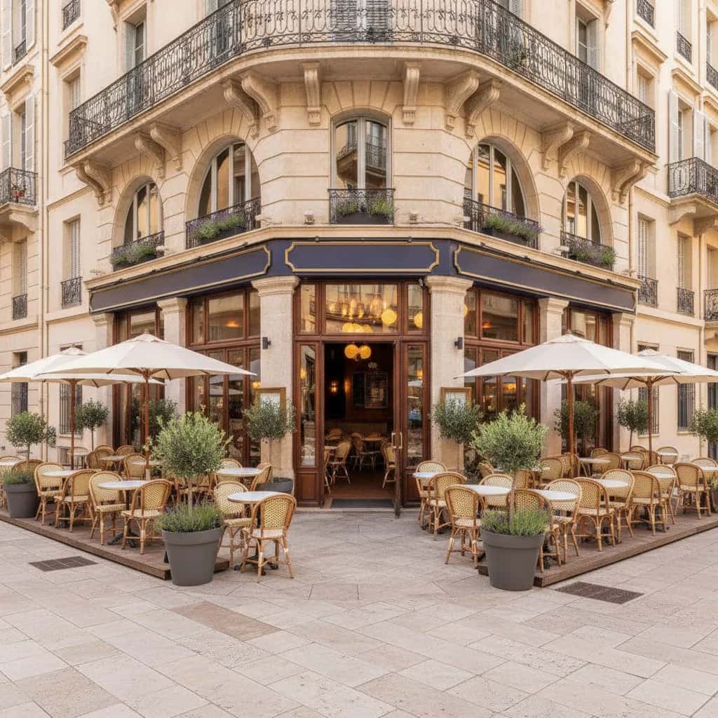 Bar-brasserie 390m² à Nice : terrasse - licence IV