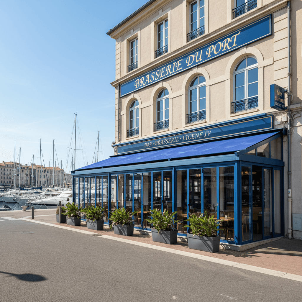 Bar-brasserie 50m² à Toulon : terrasse - licence IV