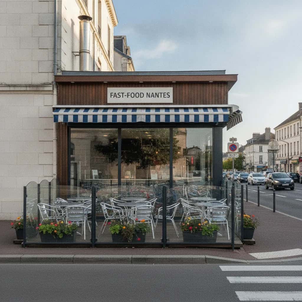 Fast-food 58m² à Nantes : terrasse - extraction