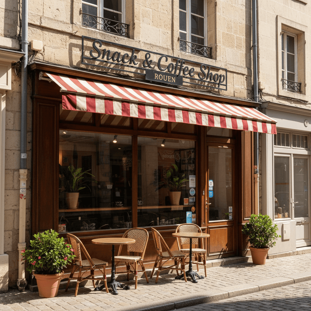 Snack à Rouen : terrasse - extraction