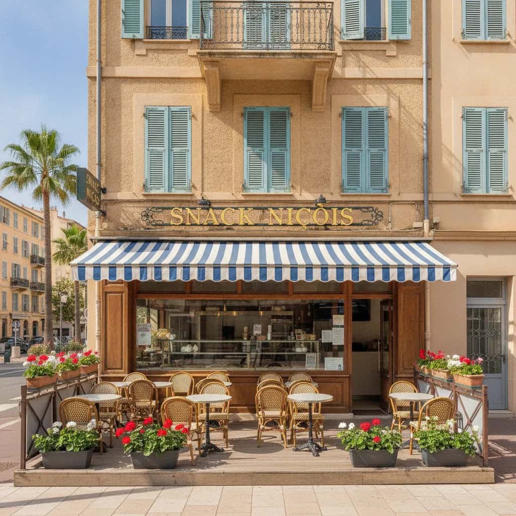 Snack 25m² à Nice : terrasse