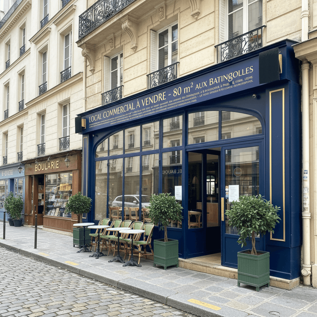 Local Commercial à Vendre - 80 m² aux Batignolles