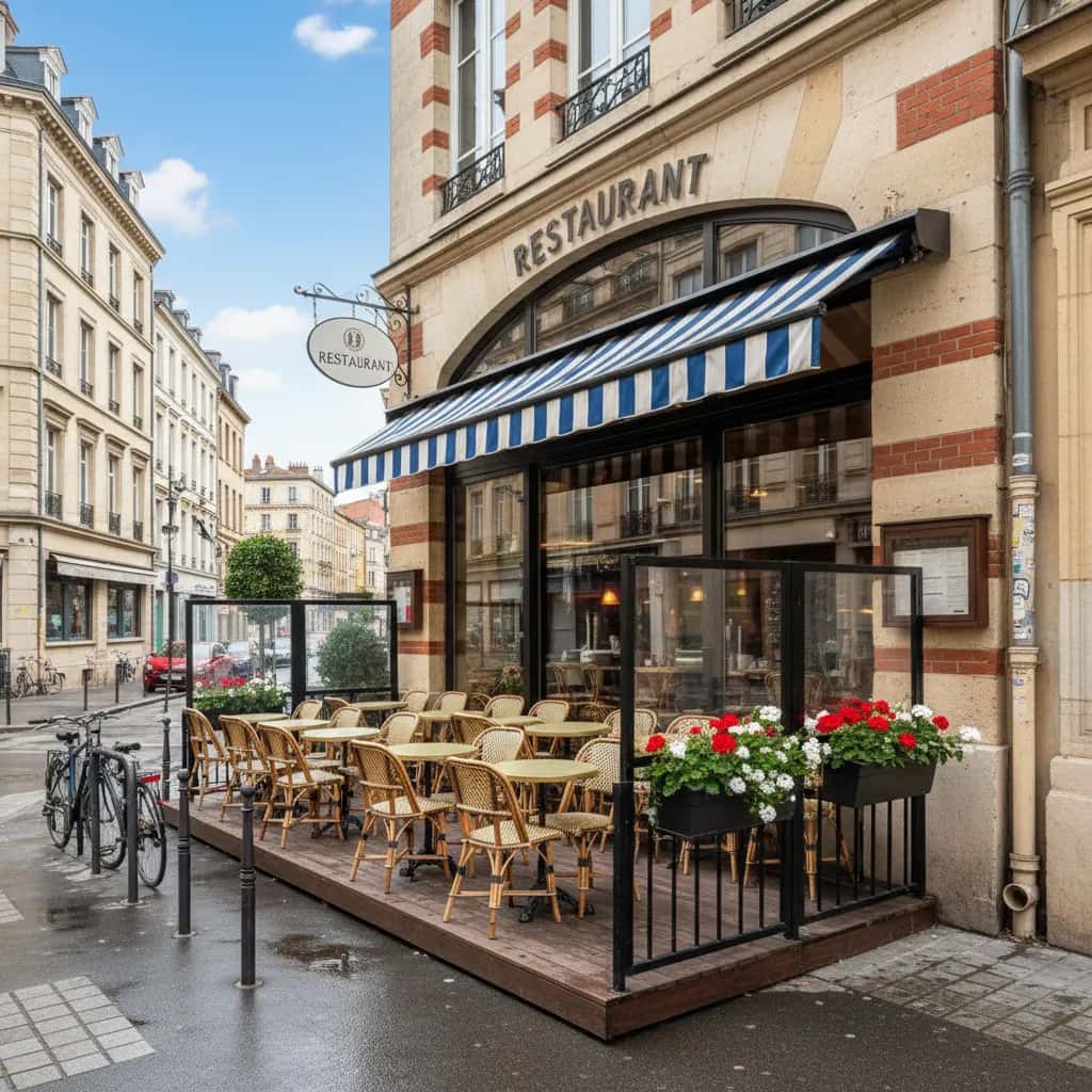 Restaurant 130m² à Lyon : terrasse - extraction