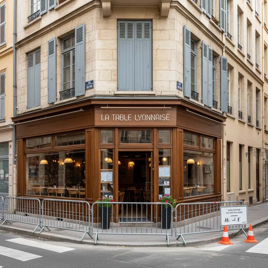 Restaurant 90m² à Lyon : terrasse - extraction