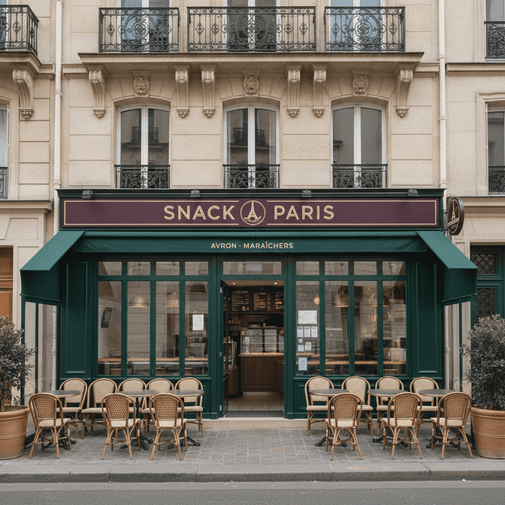 Snack 64m² à Paris : terrasse