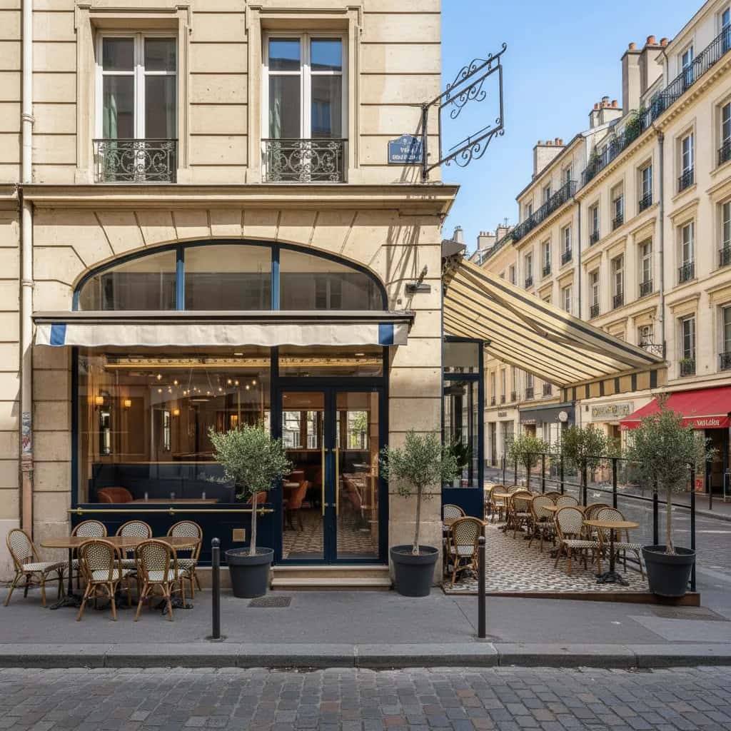Bar-brasserie 160m² à Lyon : terrasse - climatisation