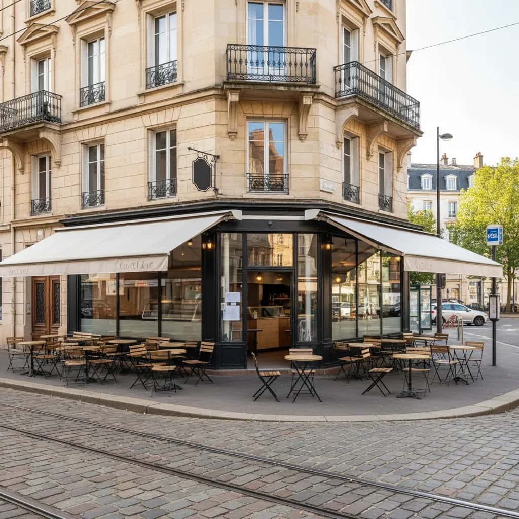 Snack 85m² à Strasbourg : terrasse - cave/réserve