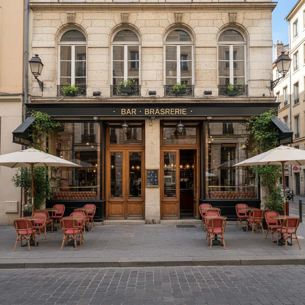 Bar-brasserie 139m² à Lyon : terrasse - licence IV