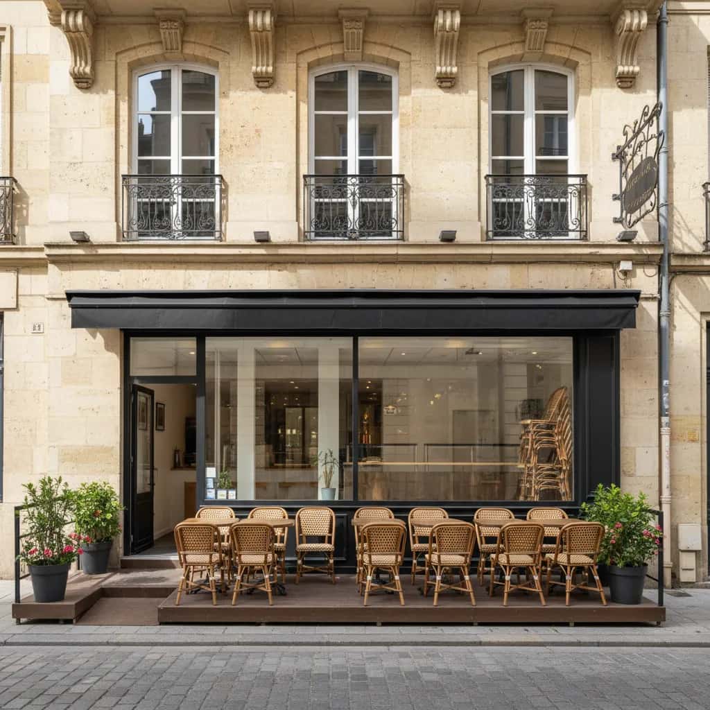 Snack à Bordeaux : terrasse - climatisation