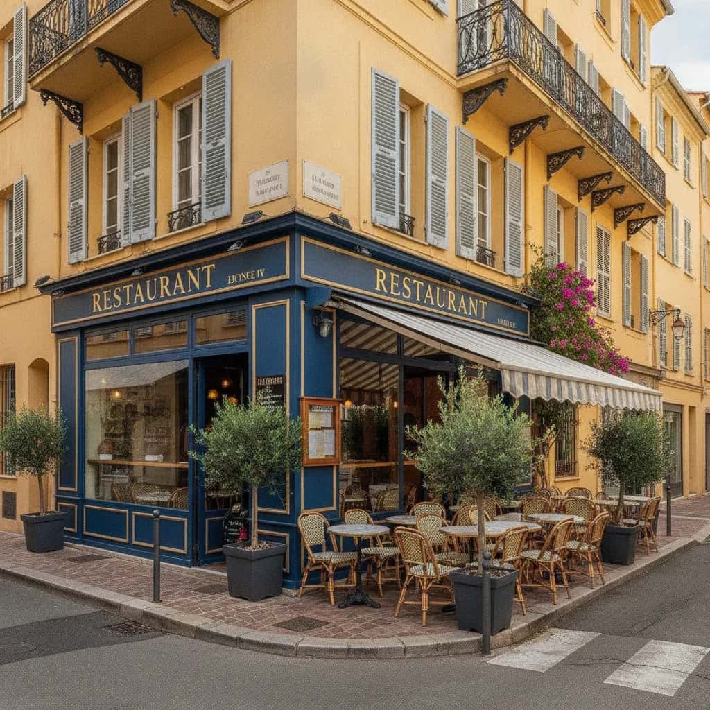 Restaurant à Nice : terrasse - licence IV