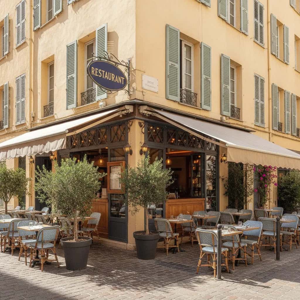 Restaurant 80m² à Nice : terrasse - extraction