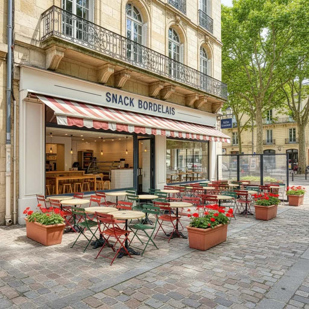 Snack 50m² à Bordeaux : terrasse