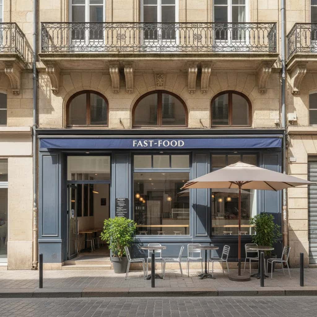 Fast-food 60m² à Bordeaux : extraction