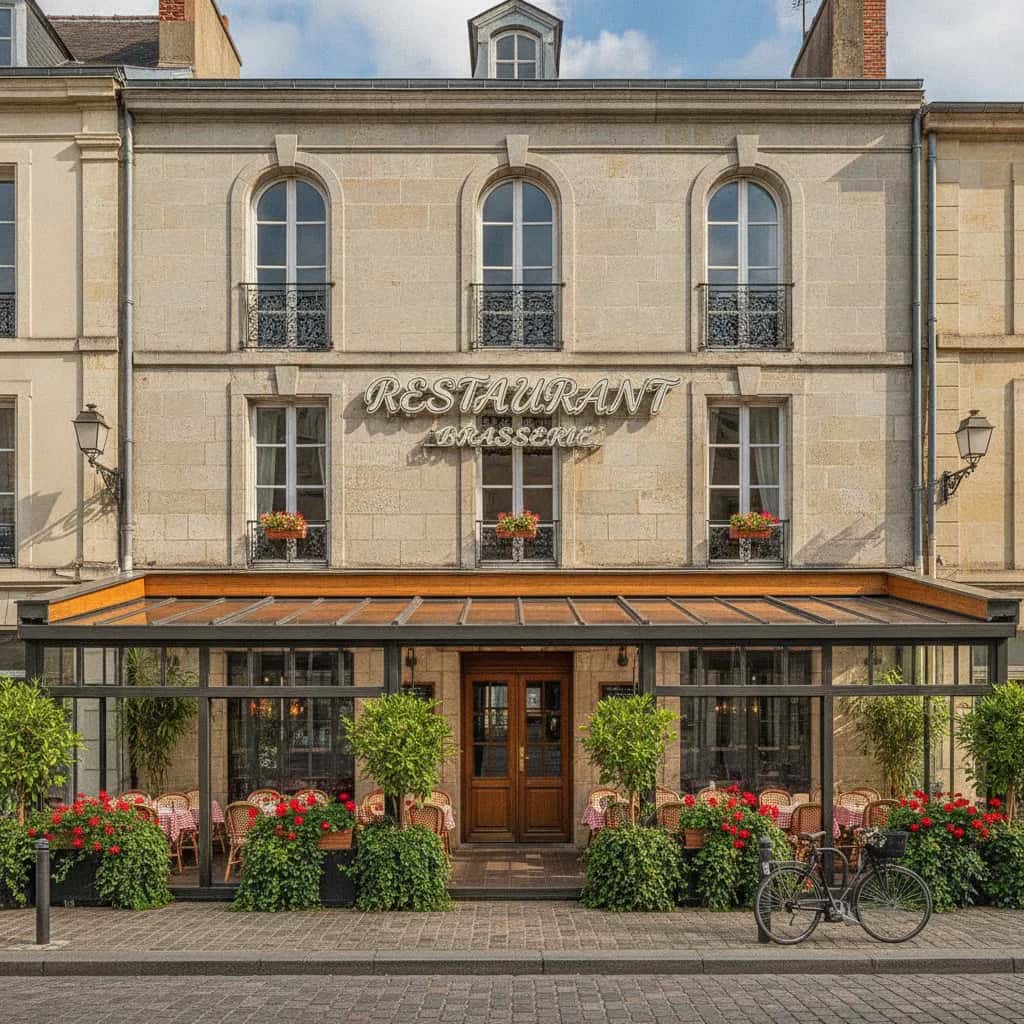 Restaurant 80m² à Mérignac : terrasse - extraction