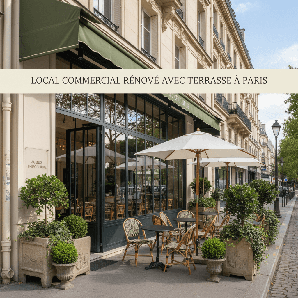 Murs et fonds 80m² à Paris : terrasse