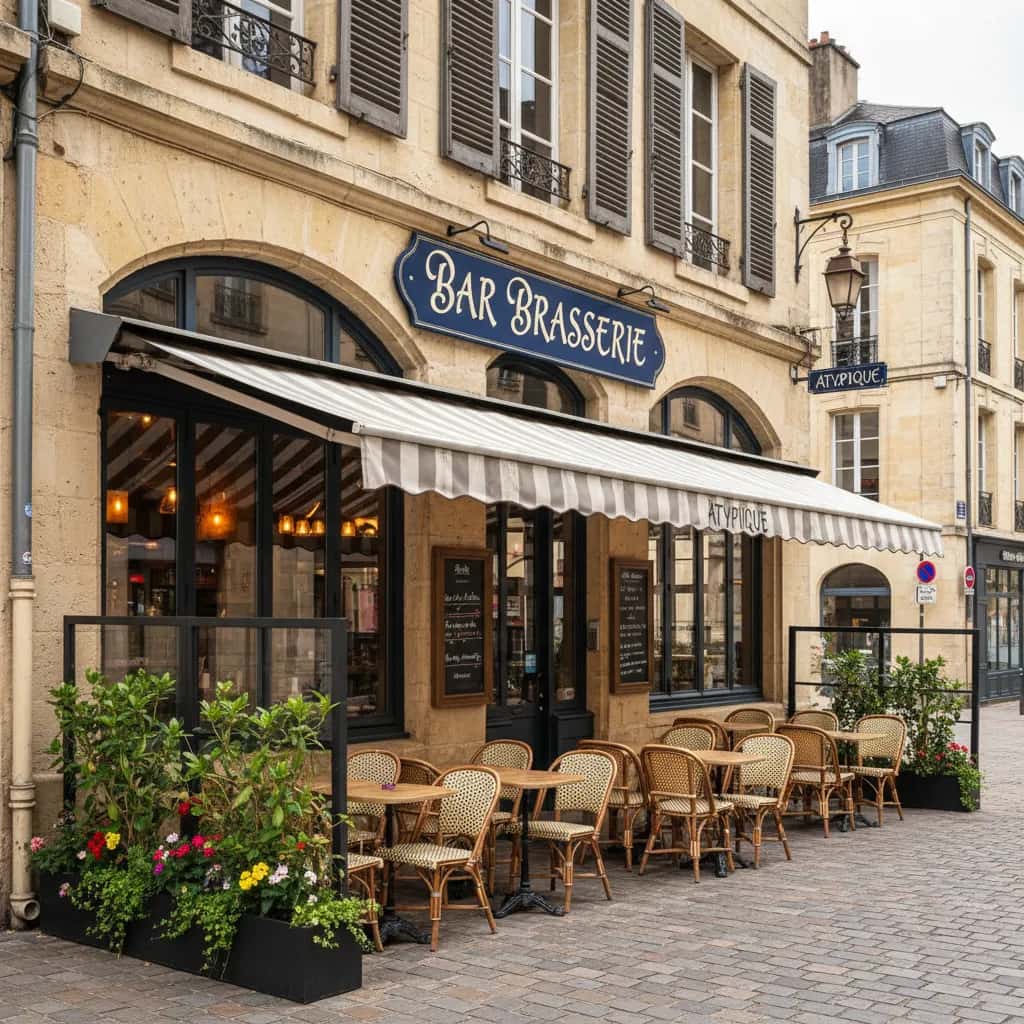 Bar-brasserie 140m² à Bordeaux : terrasse - licence IV