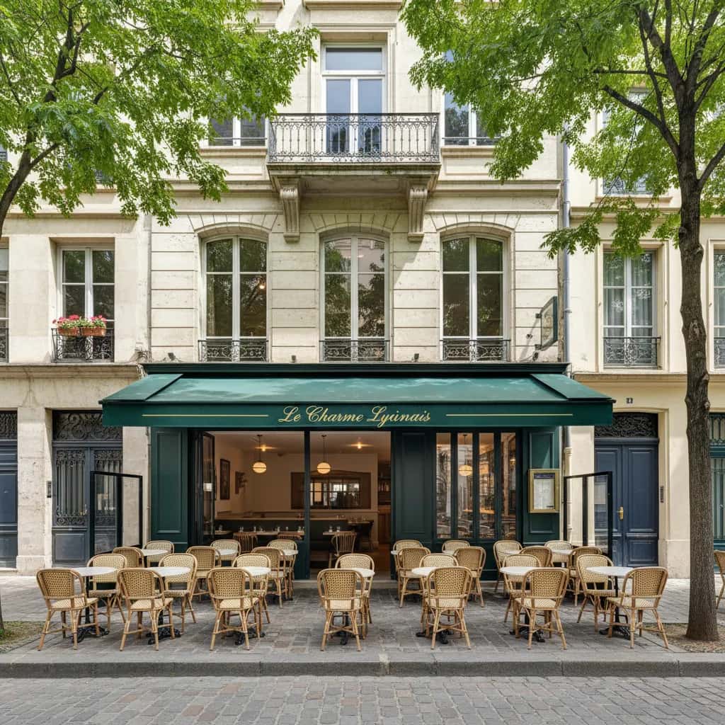Restaurant 80m² à Lyon : terrasse - extraction