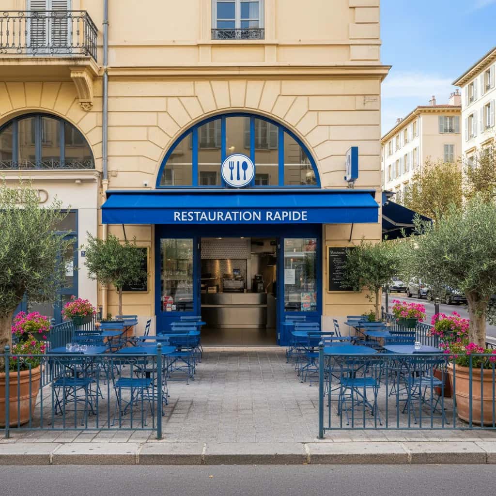 Fast-food 35m² à Nice : terrasse