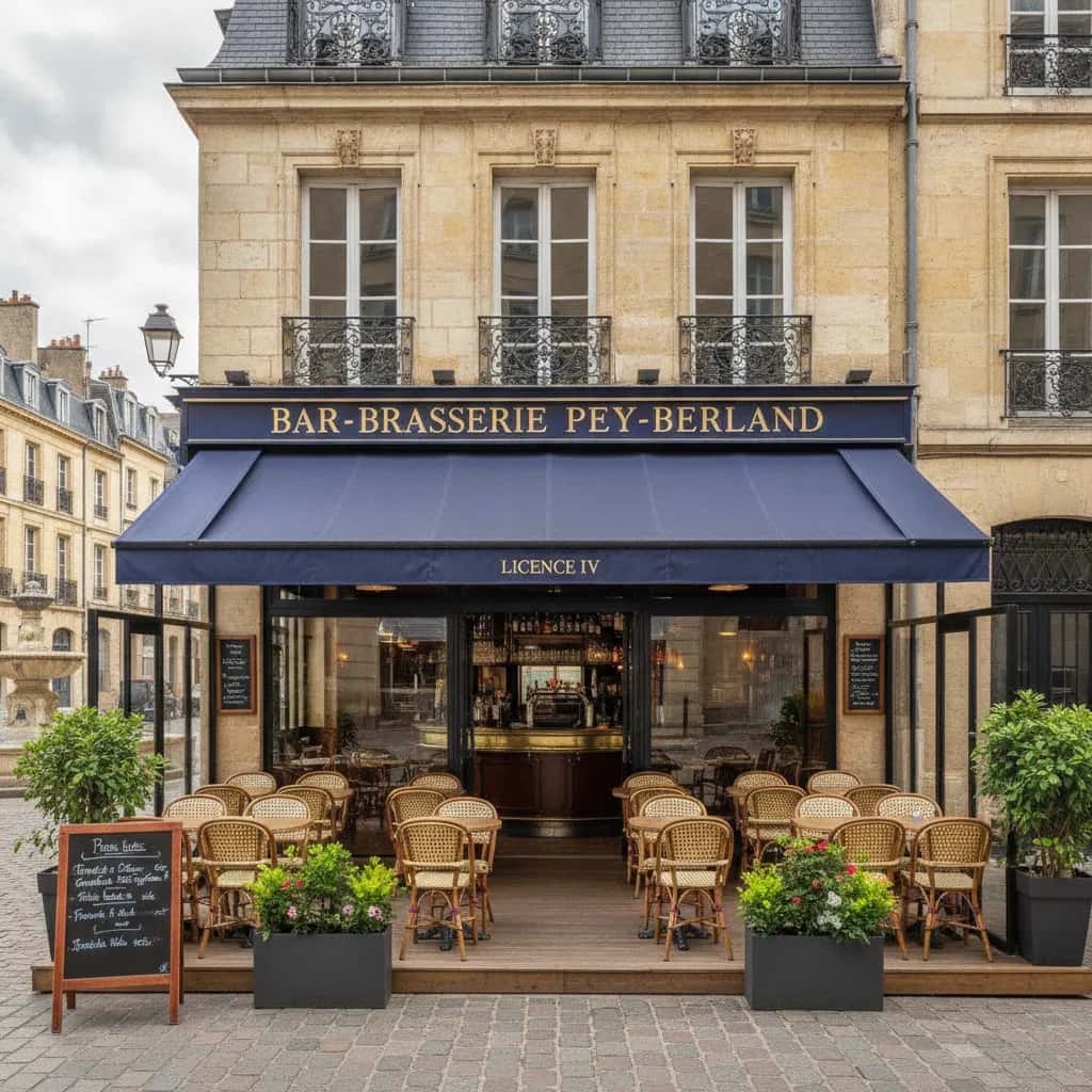 Bar-brasserie 107m² à Bordeaux : terrasse - licence IV